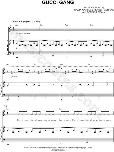 gucci gang en flauta|Free Gucci Gang by Lil Pump sheet music .